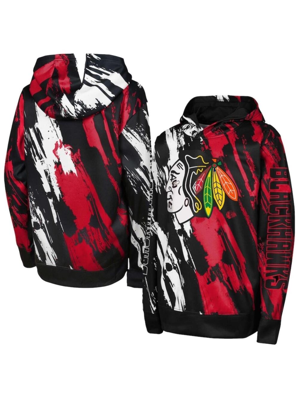 NHL APPAREL Preschool Chicago Blackhawks Red Master Snipe Pullover Hoodie youth